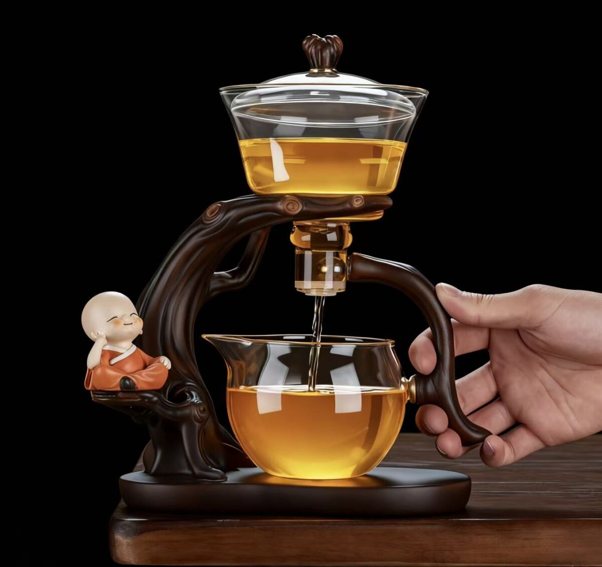 微信图片_20251029150656_2_7 Little Monk Figurine Magnetic Semi-Auto Glass Tea Set