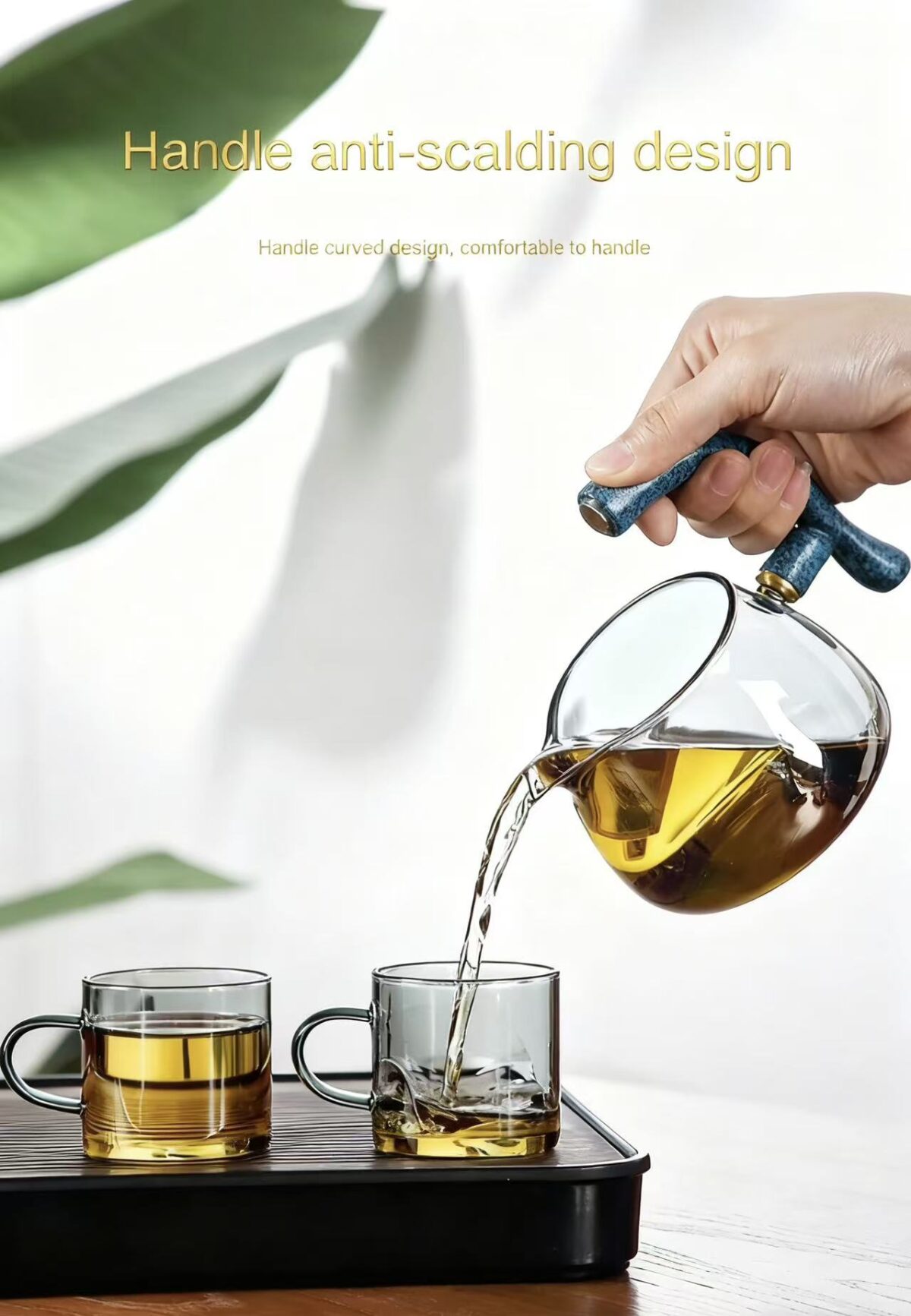 Deer-Shaped Magnetic Semi-Auto Glass Tea Brewer Set