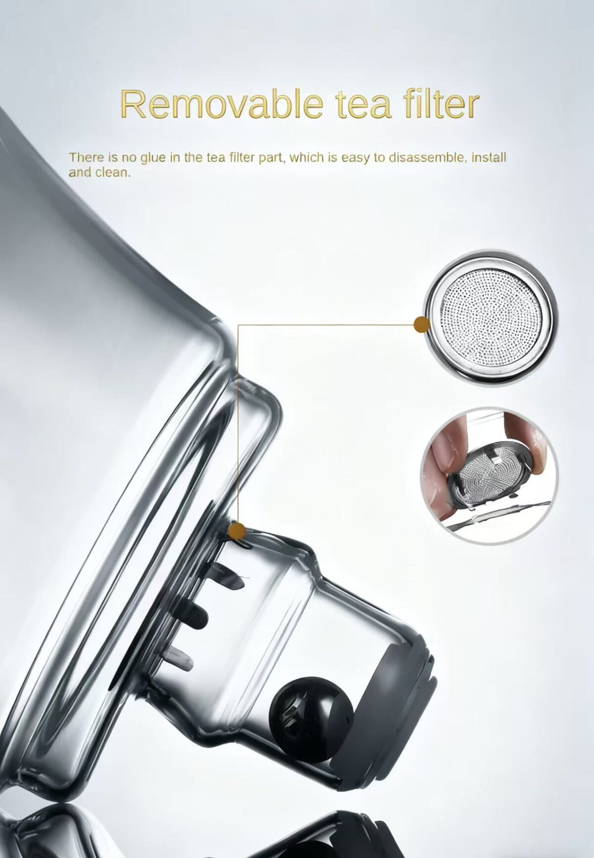 Deer-Shaped Magnetic Semi-Auto Glass Tea Brewer Set