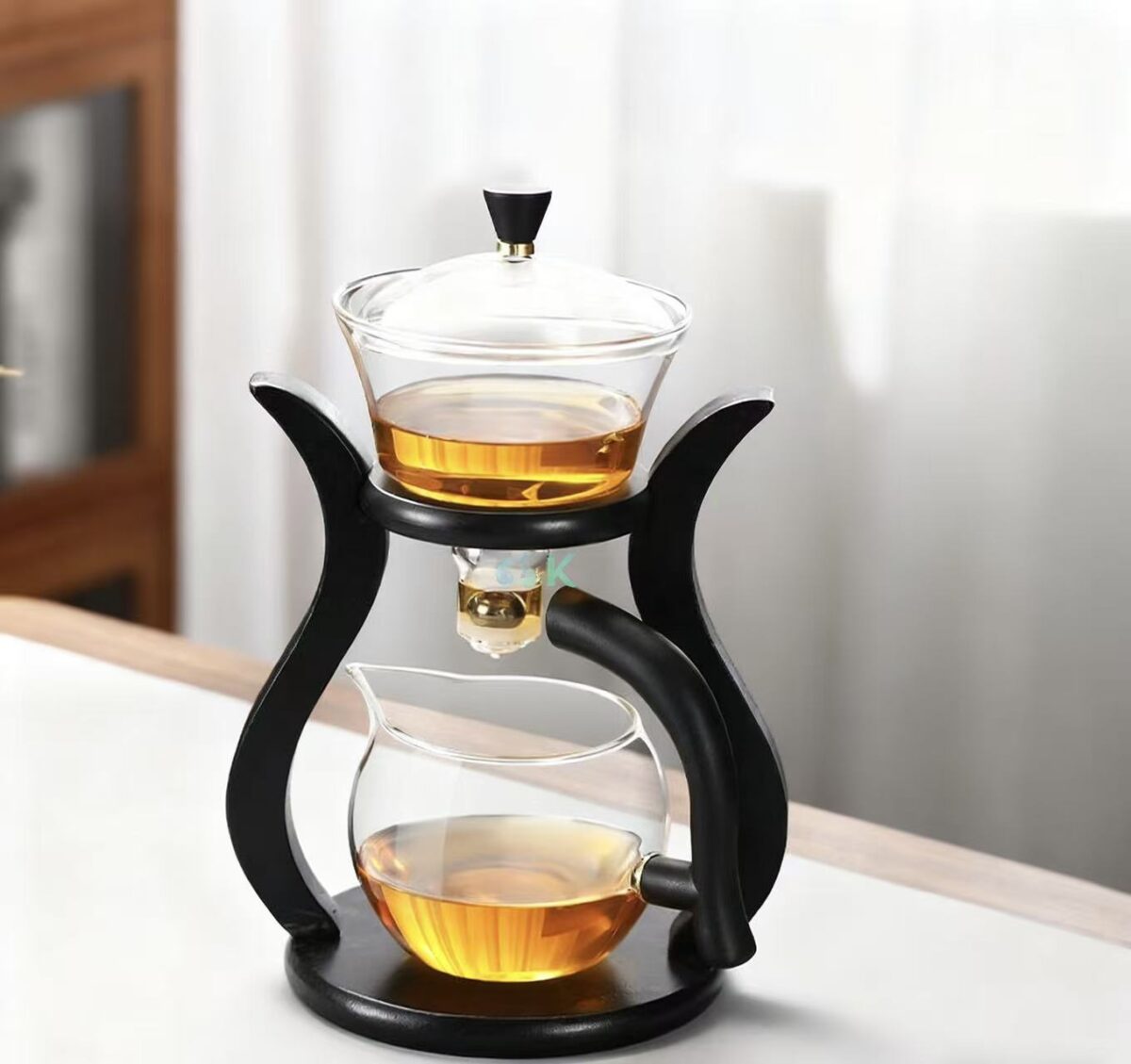 微信图片_20251101103649_86_6 Semi-Automatic Gravity Teapot - Automatic Tea Brewer, Heat-Resistant Glass Tea Maker with Magnetic Lid