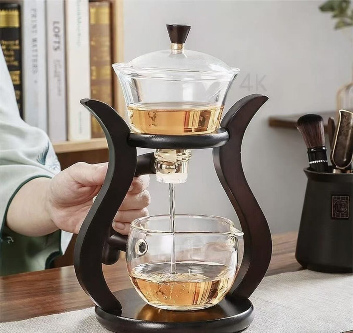 微信图片_20251101103649_87_6 Semi-Automatic Gravity Teapot - Automatic Tea Brewer, Heat-Resistant Glass Tea Maker with Magnetic Lid