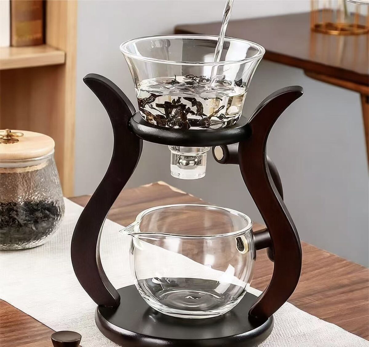微信图片_20251101103651_89_6 Semi-Automatic Gravity Teapot - Automatic Tea Brewer, Heat-Resistant Glass Tea Maker with Magnetic Lid