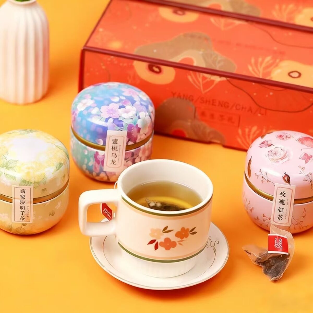 微信图片_20251104083757_186_6 Premium Curated Tea Gift Box - Rose Black Tea, Peach Oolong & Herbal Tea Set, Nourishing Individual Tea Bags for Her