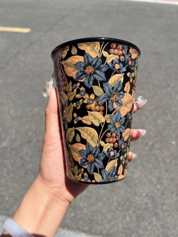 Junxustea Artisan Porcelain Mug - Hand-Painted Floral Relief, Luxury Gift Box Included