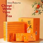 Fujian Tangerine Peel Shoumei White Tea 250g, 5 Gift Boxes (10 Individual Tea Bags per Box), Compressed Flavored Tea, Healthy Portable Tea Gift Set