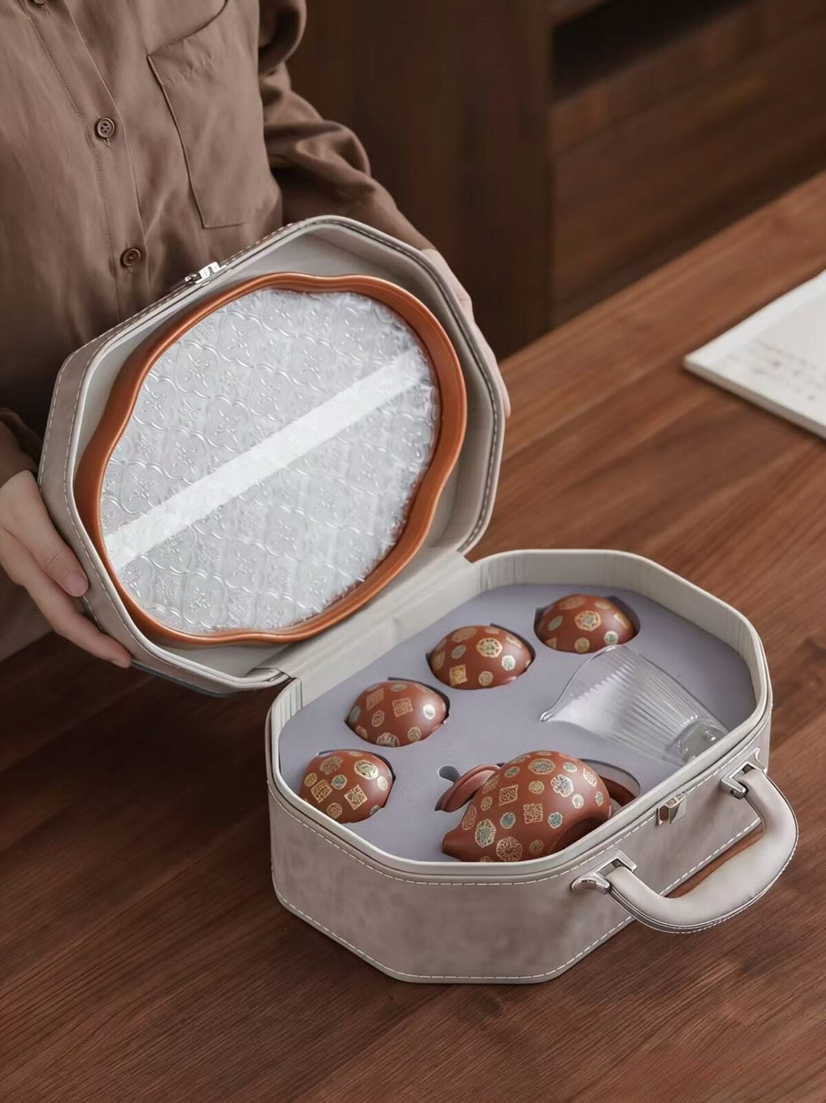 Portable Zisha Tea Set - Complete 6-Piece Kit for Adventure & Travel