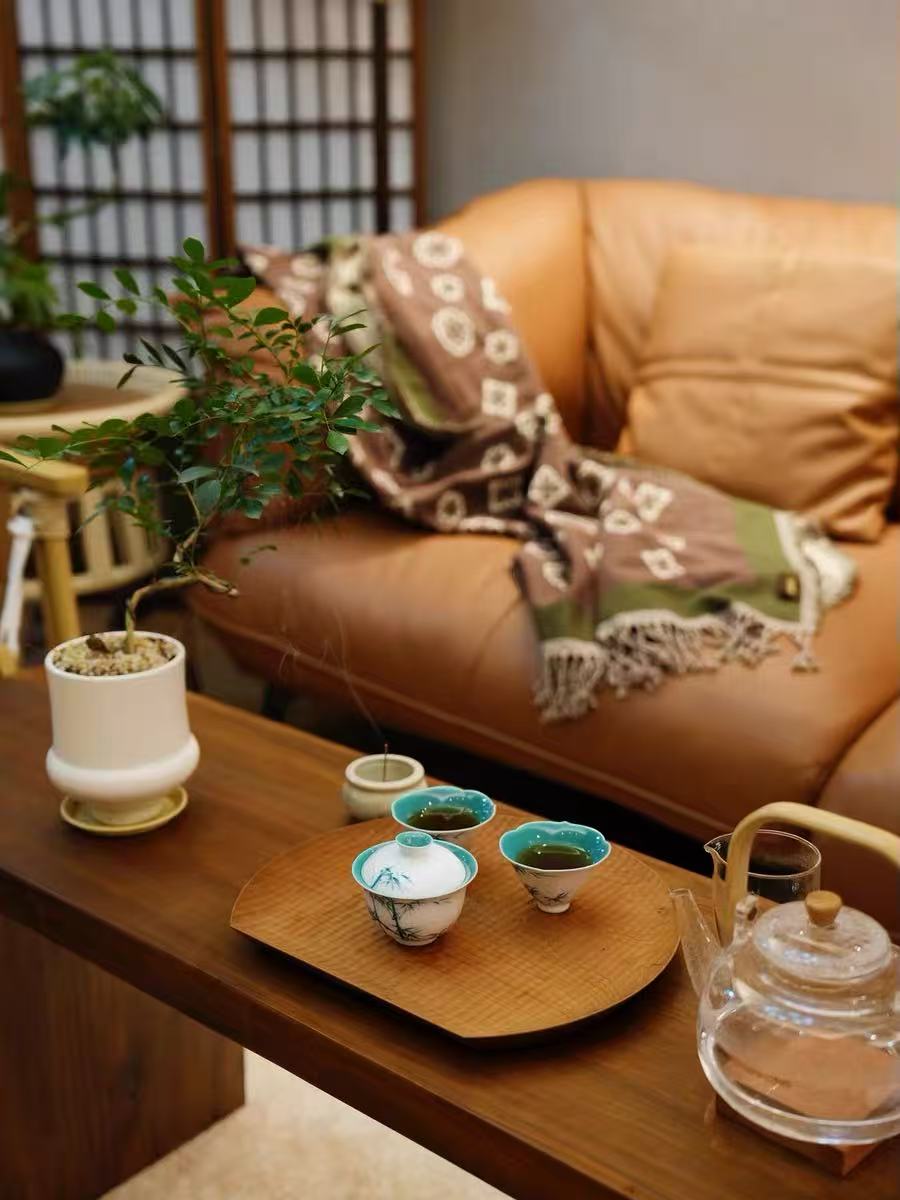 微信图片_20251223084426_641_7 Junxistea Hand-Painted Bamboo Porcelain Gaiwan Set - Zen Tea Cup for Gongfu Brewing