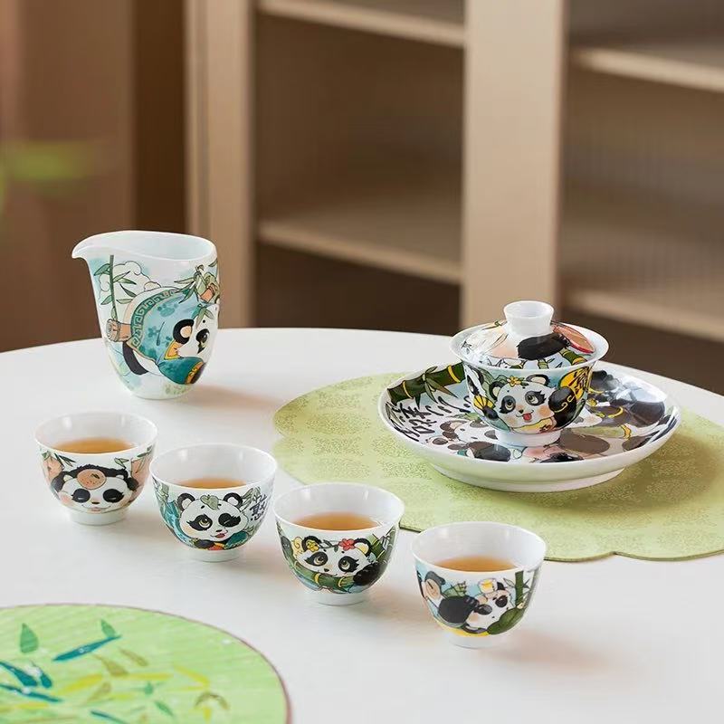 微信图片_20251225225530_603_6 The Celestial Bamboo: 1380°C Porcelain Tea Ritual Set - Hand-Painted Panda Motif, Jingdezhen
