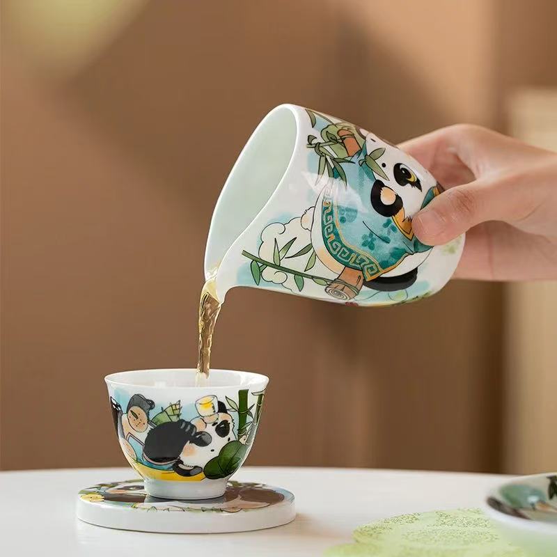 微信图片_20251225225531_605_6 The Celestial Bamboo: 1380°C Porcelain Tea Ritual Set - Hand-Painted Panda Motif, Jingdezhen