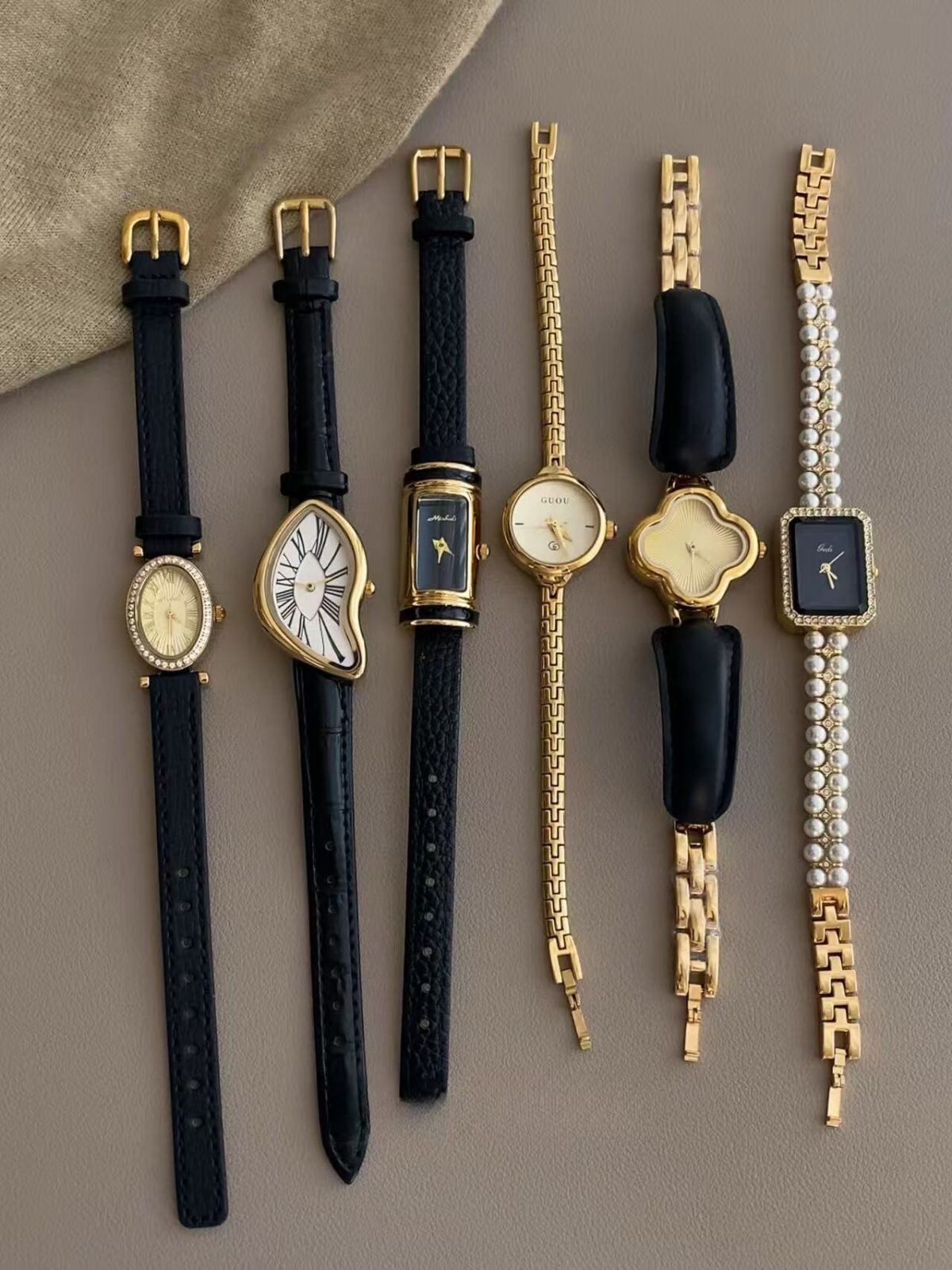 Black & Gold Minimalist Watch for Women - Quiet Luxury Everyday Timepiece