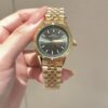 Sunburst Dial Rose Gold Mesh Watch for Women - Minimalist Elegant 28mm Casual Watch