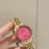 Sunburst Dial Rose Gold Mesh Watch for Women - Minimalist Elegant 28mm Casual Watch