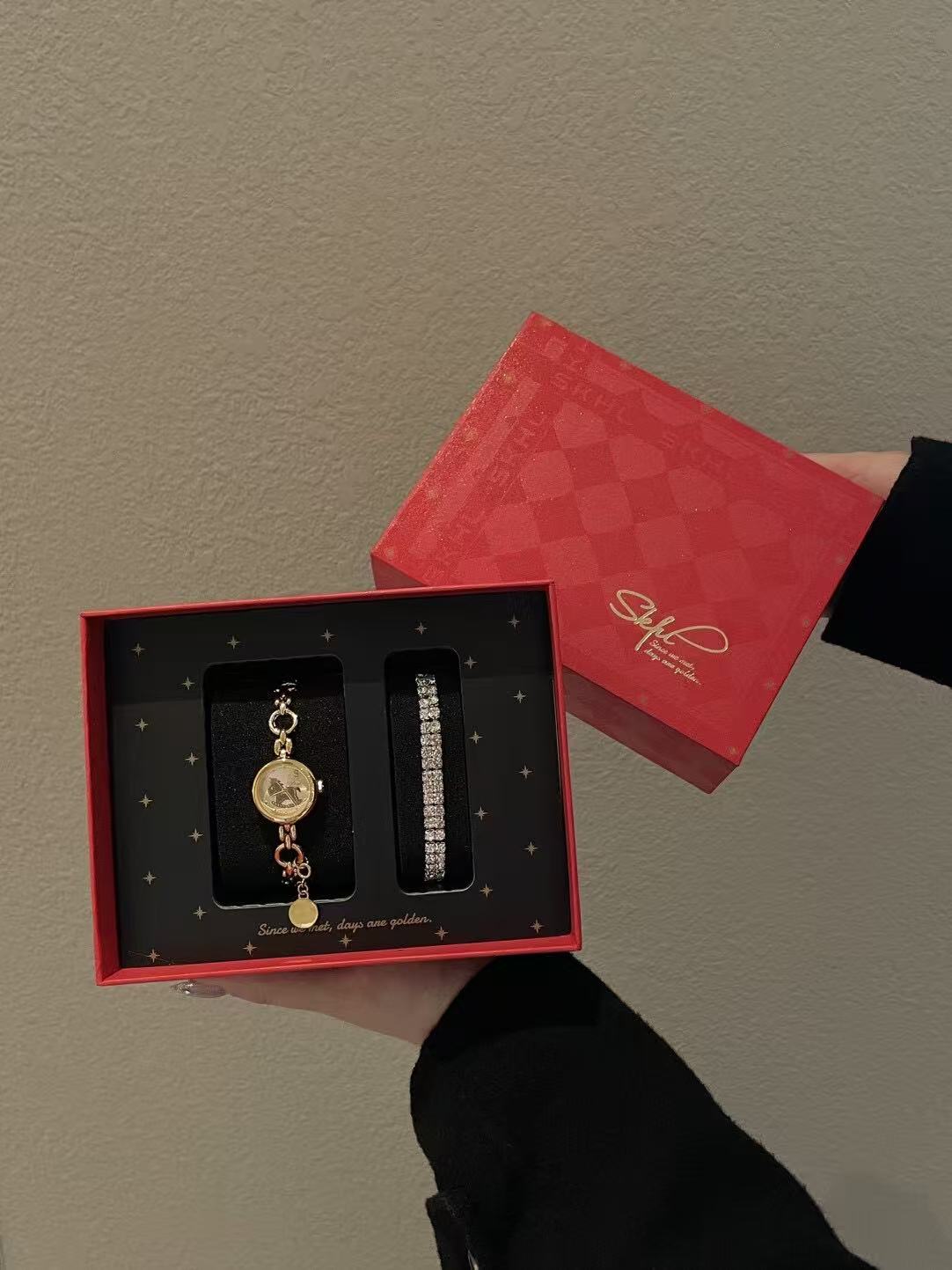 Secret of Success Coin Dial Watch - Gold & Silver Dual-Tone Business Casual Watch