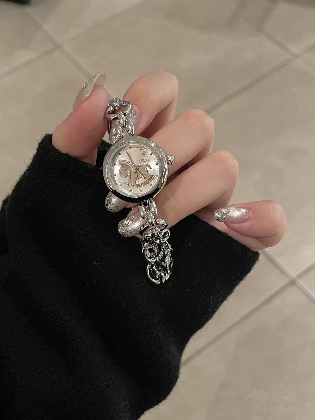 Secret of Success Coin Dial Watch - Gold & Silver Dual-Tone Business Casual Watch