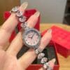 Mermaid Scale Dial Watch with Diamond Accents - Elegant 26mm Women's Jewelry Timepiece