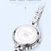 Elegant Crystal-Accented Watch for Women - Frosted Dial in Silver Blue, White & Pink