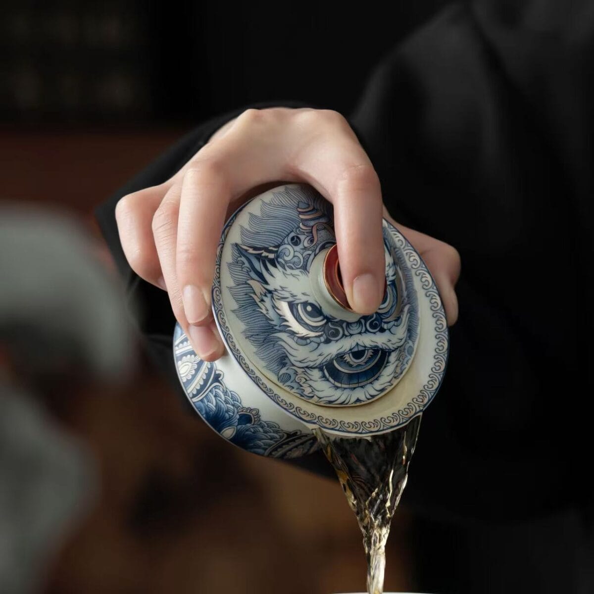 微信图片_20260118024800_1128_6 Blue and White Tea Set - Exquisite 5-Pc Lion Dance Gaiwan Collection