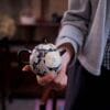 Junxistea Hand-Painted Floral Yixing Zisha Dragon Egg Teapot 150ml Yixing teapot