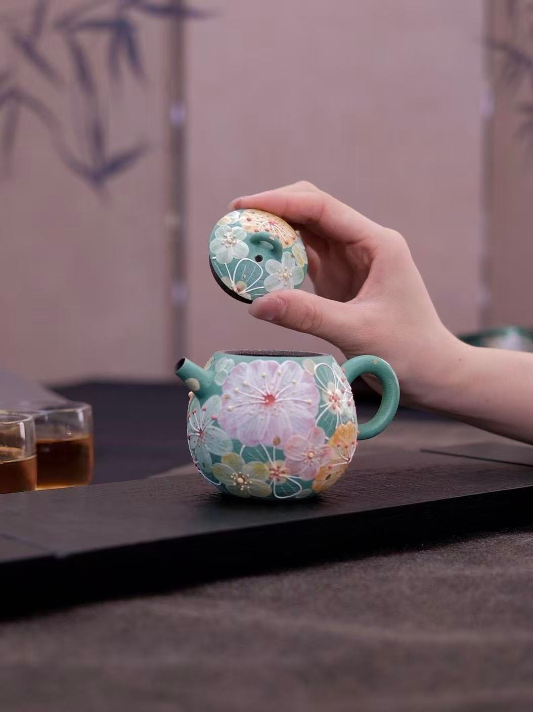 Yixing Teapot - Luxury Retro Green Dragon Egg for Tea Ceremony, 150ml