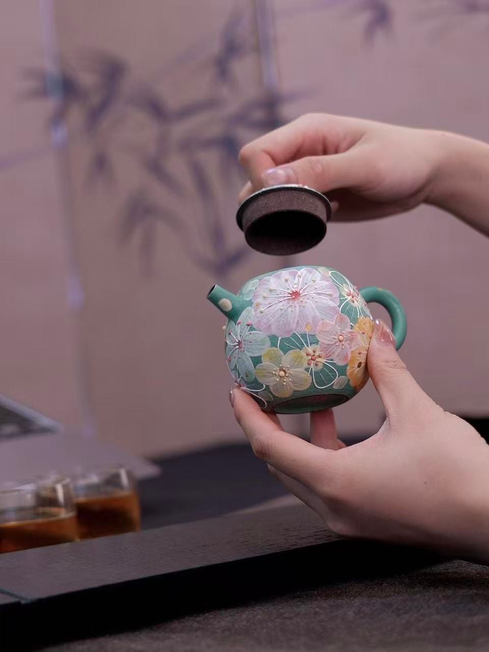 Yixing Teapot - Luxury Retro Green Dragon Egg for Tea Ceremony, 150ml