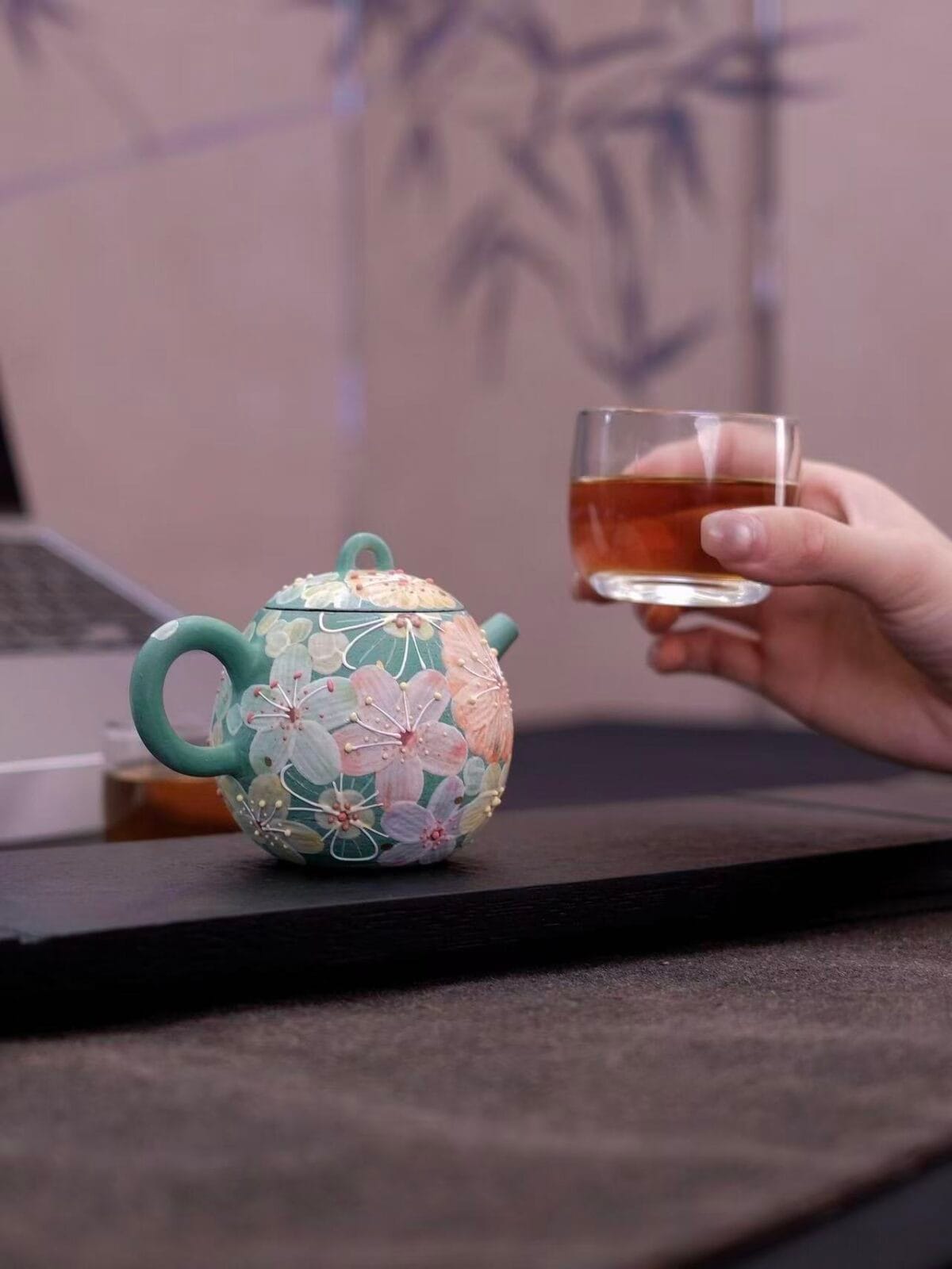 Yixing Teapot - Luxury Retro Green Dragon Egg for Tea Ceremony, 150ml