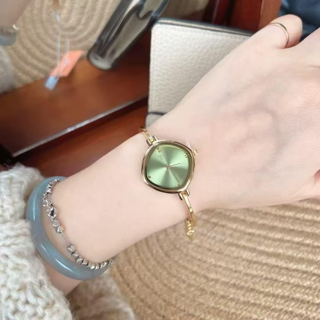 Retro Square Bangle Watch for Women - Small Sugar Cube Design with 7 Colors, Water-Resistant Luxury Watch