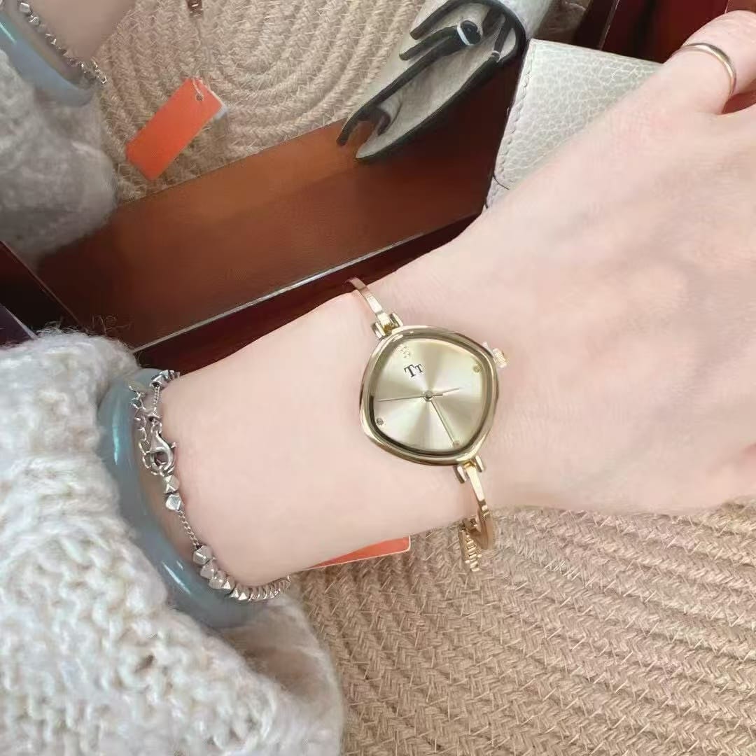 Retro Square Bangle Watch for Women - Small Sugar Cube Design with 7 Colors, Water-Resistant Luxury Watch