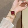 Retro Square Bangle Watch for Women - Small Sugar Cube Design with 7 Colors, Water-Resistant Luxury Watch