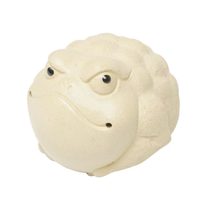 微信图片_20260126111414_1328_6 Zisha Tea Pet Three-Legged Money Toad - Yangzhi White Clay Wealth Attraction Ornament, Patina Developable