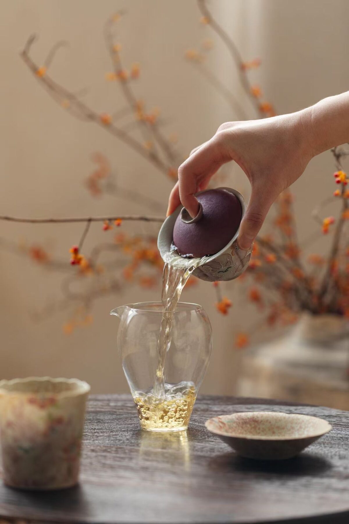 微信图片_20260128193605_1416_6 Firestone Red Glaze Nine-Tailed Fox Ceramic Gaiwan Set - Hand-Painted 3-Piece Gift Box