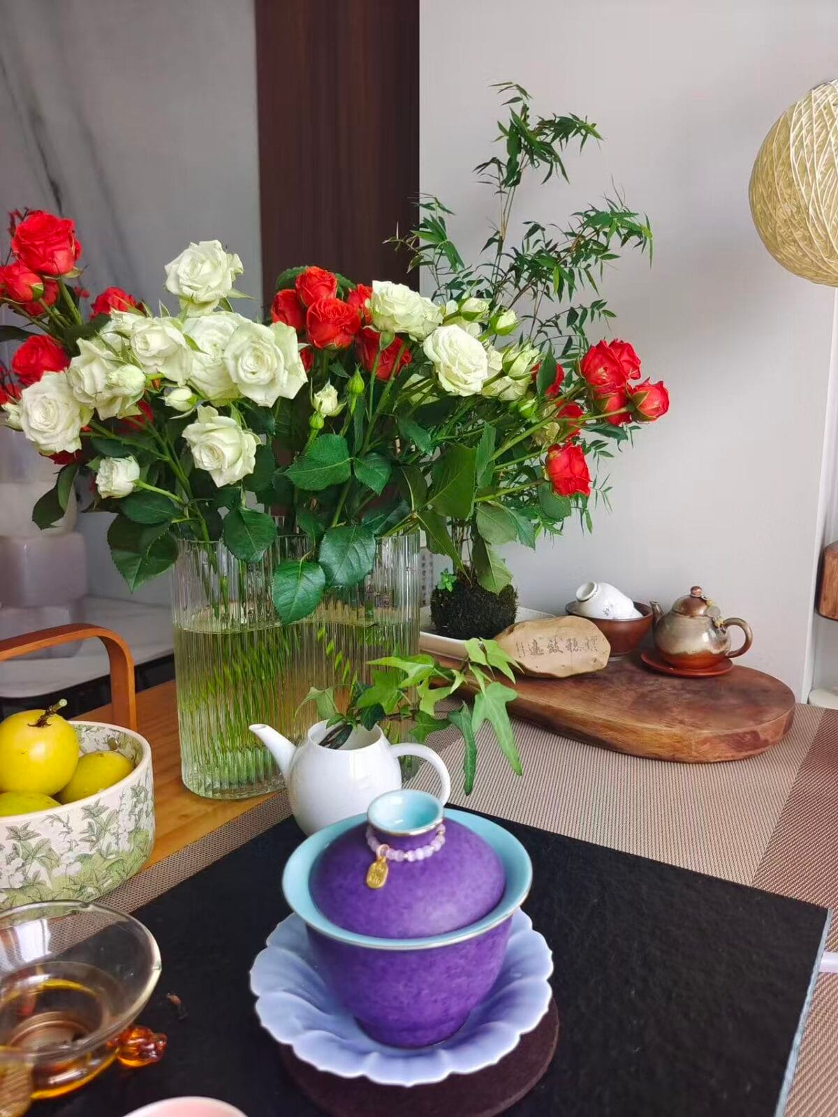 Purple Crystal Glaze Gaiwan - Beautiful 120ml Gongfu Set, Each Piece Unique