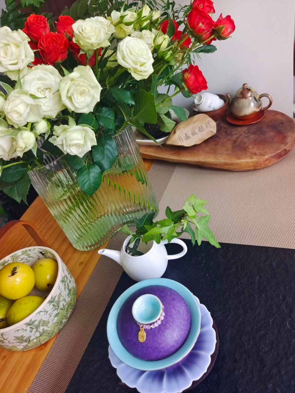 Purple Crystal Glaze Gaiwan - Beautiful 120ml Gongfu Set, Each Piece Unique