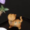 微信图片_20260202112059_1643_6 Golden Duan Zisha Cat Tea Pet & Lid Rest - Handmade Ceramic Tea Accessory