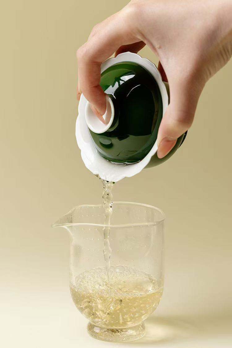 微信图片_20260218174641_1868_6 Green Bamboo Leaf Porcelain Er Cai Gaiwan Set - Modern Ceramic Tea Set with Gift Box