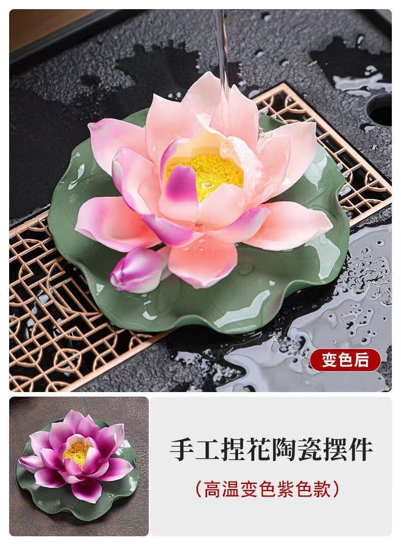 Color-Changing Lotus Sculpture Tea Pet: 1 Magical Masterpiece for Your Serene Tea Table
