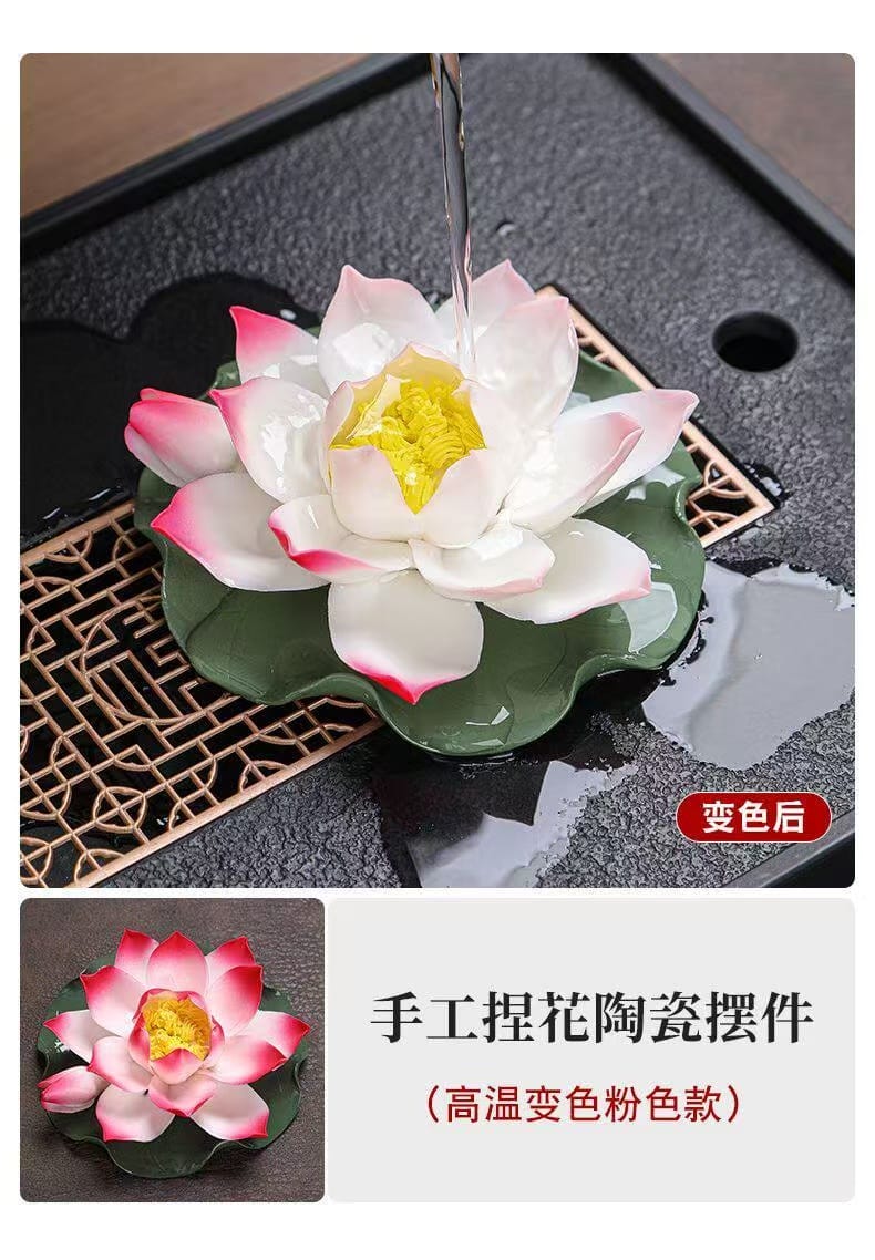 Color-Changing Lotus Sculpture Tea Pet: 1 Magical Masterpiece for Your Serene Tea Table