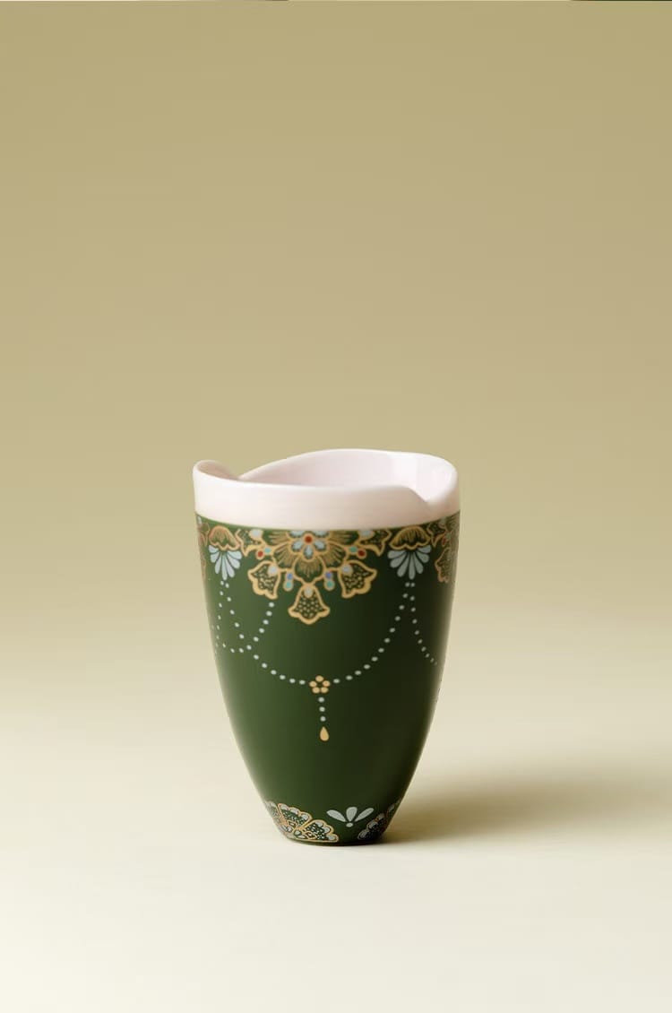 Gongfu Tea Set - Exquisite 6-Pc Silver Gilt Bamboo Leaf Collection