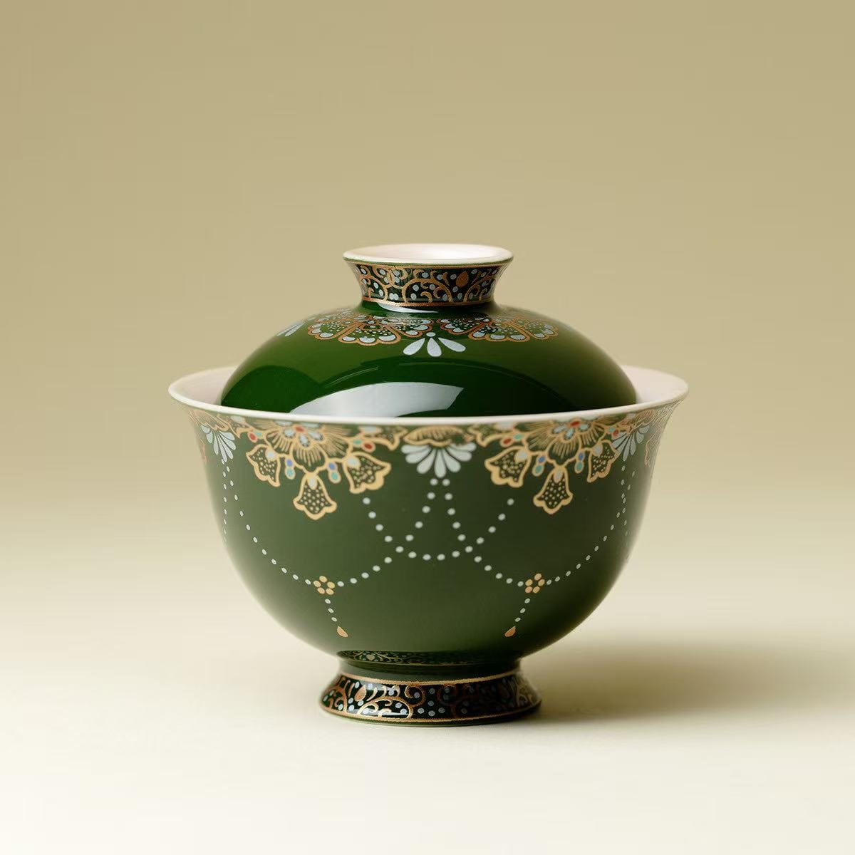 Gongfu Tea Set - Exquisite 6-Pc Silver Gilt Bamboo Leaf Collection