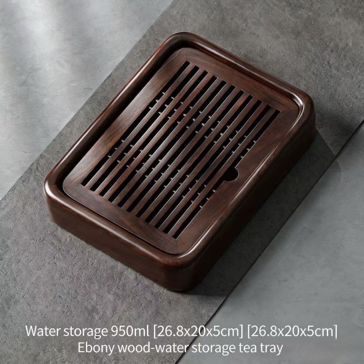 微信图片_20260222001738_2010_6 Rosewood Solid Wood Tea Tray - Rectangular Drainage Tea Table with Water Storage (950ml)