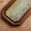 Walnut Wood "Thousand Li of Rivers and Mountains" Color-Changing Tea Tray - 50cm Large Dry Tea Table