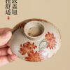 Blue and White & Flint Red Five-Piece Gongfu Tea Set - 2026 New Arrival Ceramic Gaiwan with Two Teacups (150ml Capacity)