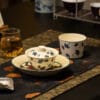 Ginkgo Leaf Gaiwan - Exquisite 150ml Plant Ash Glaze & Blue White Set