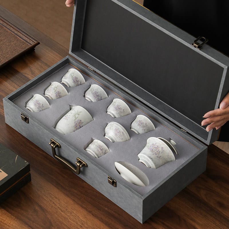 underglaze wisteria tea set