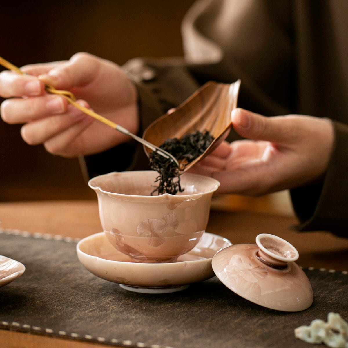 Luxury Gongfu Tea Set - 7 Piece Crystalline Glaze with Gift Box