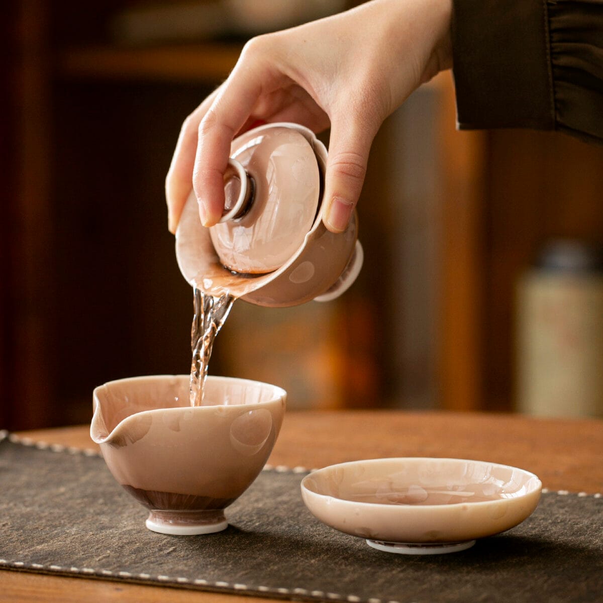 Luxury Gongfu Tea Set - 7 Piece Crystalline Glaze with Gift Box