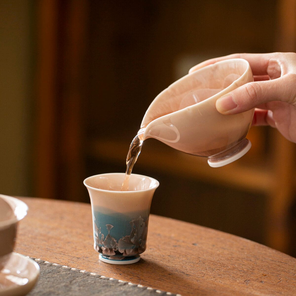 Luxury Gongfu Tea Set - 7 Piece Crystalline Glaze with Gift Box