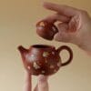Zhu Ni Clay Tea Set - Stunning Butterfly & Floral Design, 130ml Teapot