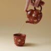Zhu Ni Clay Tea Set - Stunning Butterfly & Floral Design, 130ml Teapot