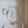 Wisteria Embossed Borosilicate Glass Fairness Cup – 170ml Tea Pitcher for Gongfu Tea