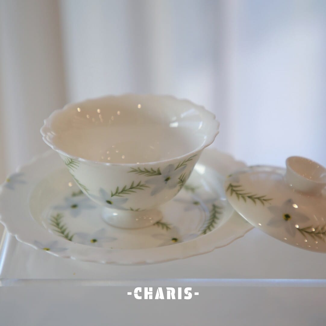 Hand Painted Blue Floral Tea Set - Elegant 3-Pc Set for Daily Rituals & Gifting